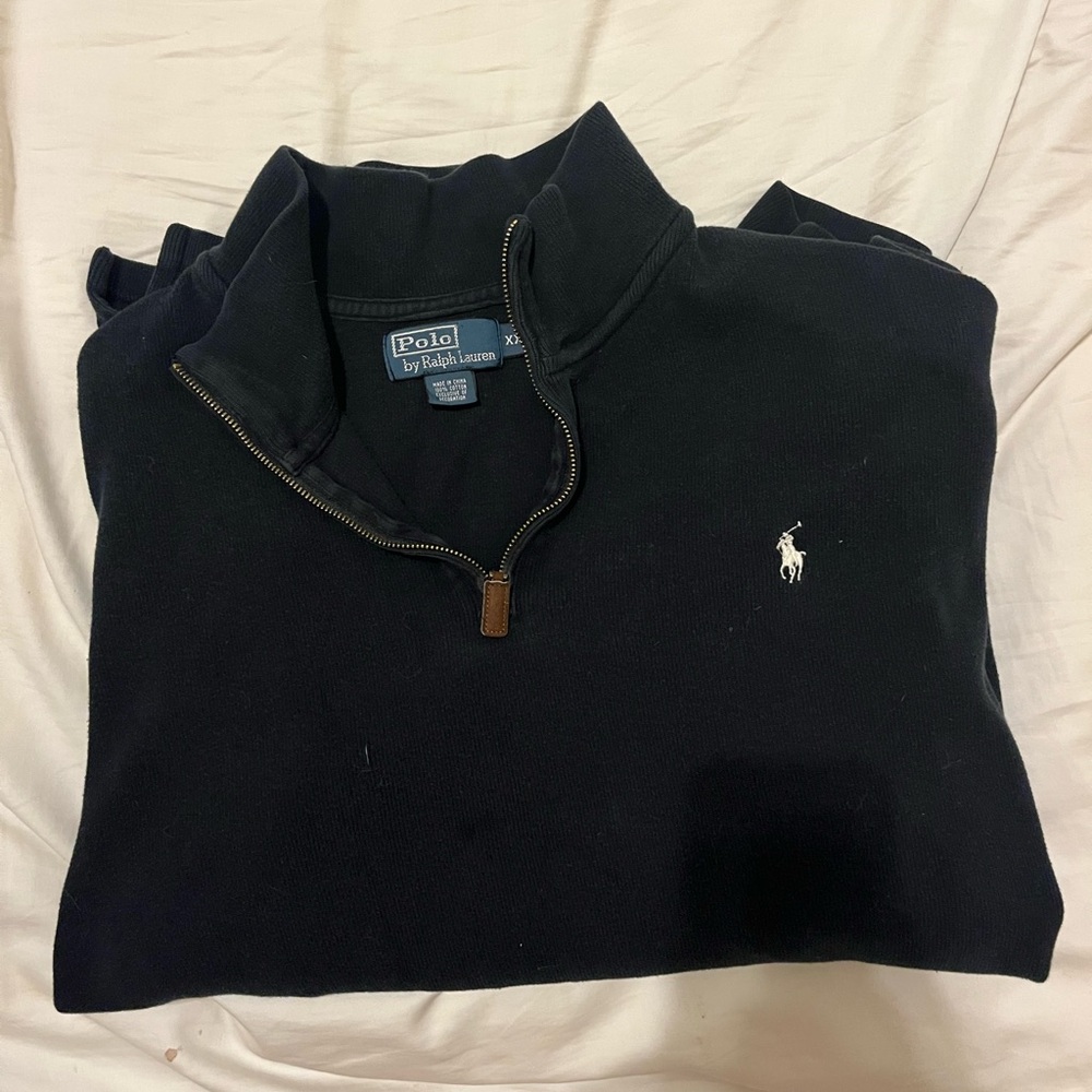 Polo by Ralph Lauren Black Quarter Zip Pullover – Size XXL